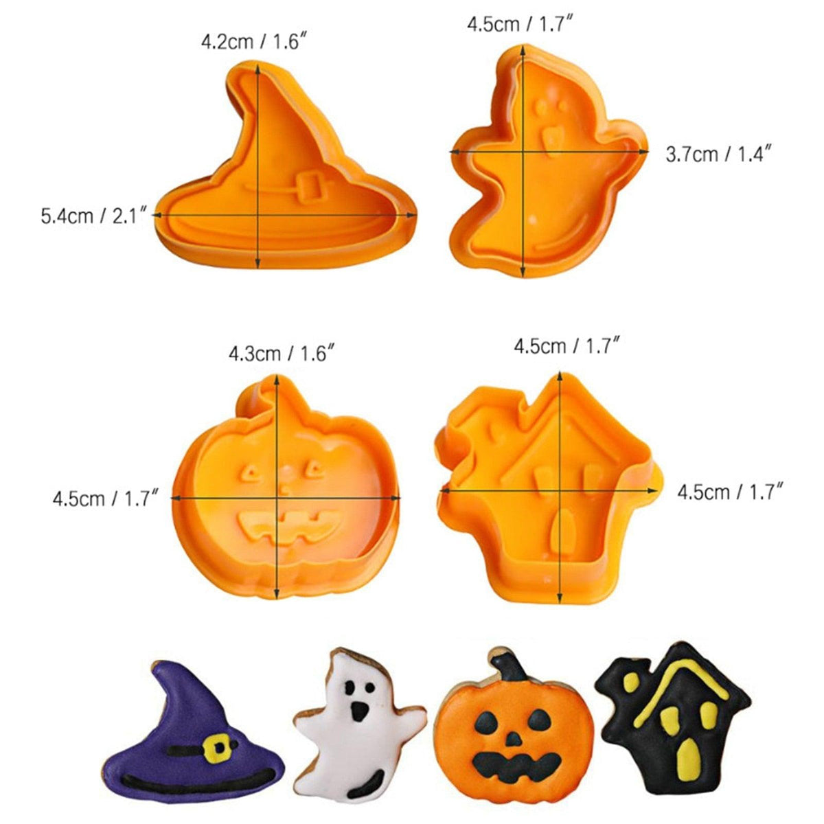 4pcs Halloween Cookie Cutters - Proven Kitchen