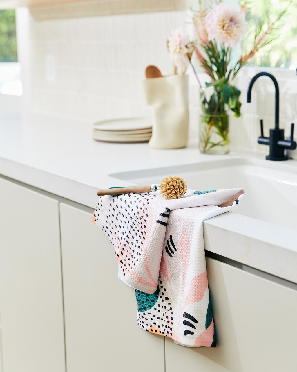 Halloween Is Here Geometry Tea Towel - Proven Kitchen