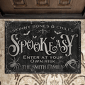 Personalized Spooky Doormat - Halloween Gift Idea For Family - Skinny Bones & Chili's Spookeasy - Proven Kitchen