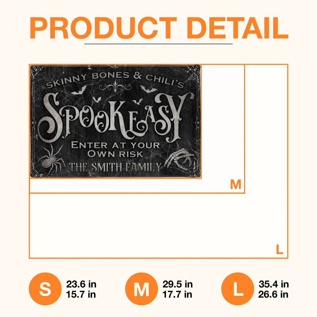 Personalized Spooky Doormat - Halloween Gift Idea For Family - Skinny Bones & Chili's Spookeasy - Proven Kitchen